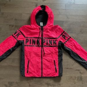 PINK Zip-Up Rain Jacket